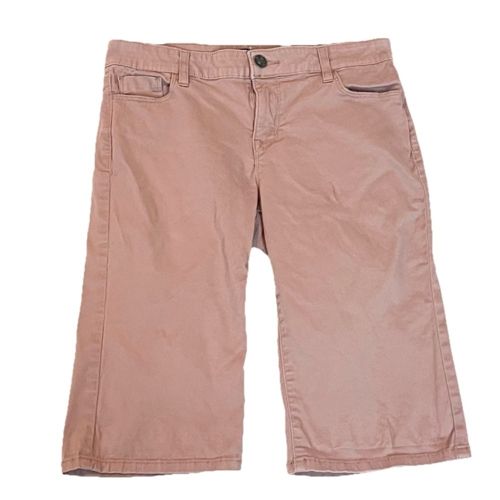 Buffalo David Bitton Samuella Mid Rise Bermuda Shorts Size 6 Solid Dusty Pink